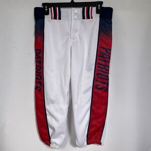 Patriots Garb Athletics White Red Navy Baseball Softball Pants Women's MEDIUM
